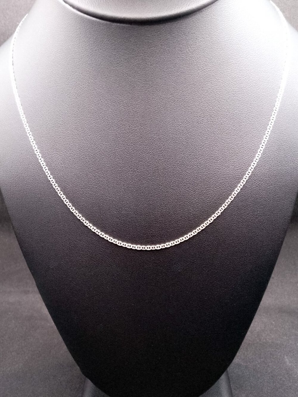 Vintage 925 Sterling Silver Mariner Chain Necklace Mexico Dainty Flat Signed